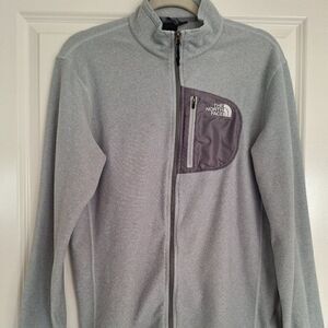 The North Face Gray  Zip‎ Fleece Sweater Hiking Snow Walk Run Women's M